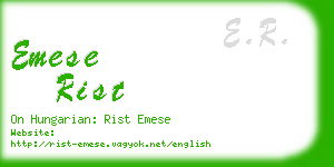 emese rist business card